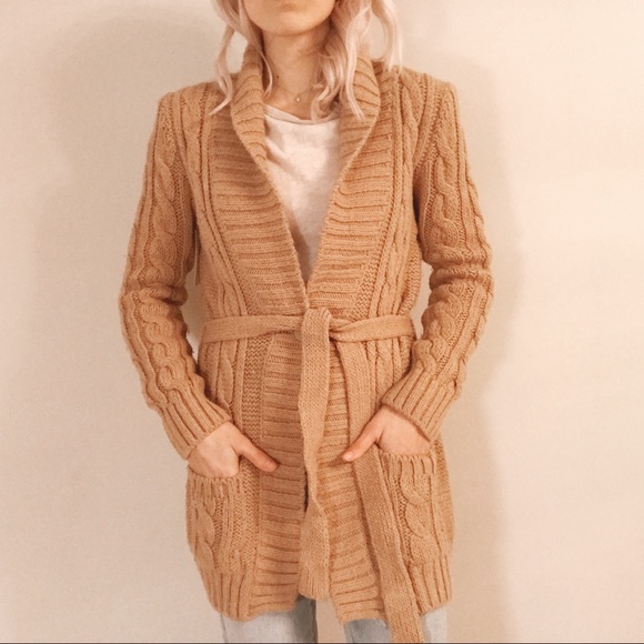 cable knit sweater jacket